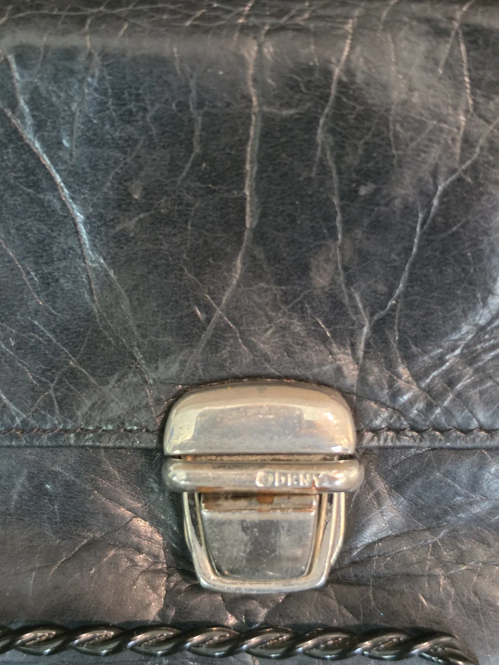 DKNY Black Leather Men's Wallet Clutch